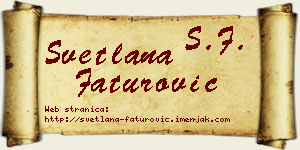 Svetlana Faturović vizit kartica